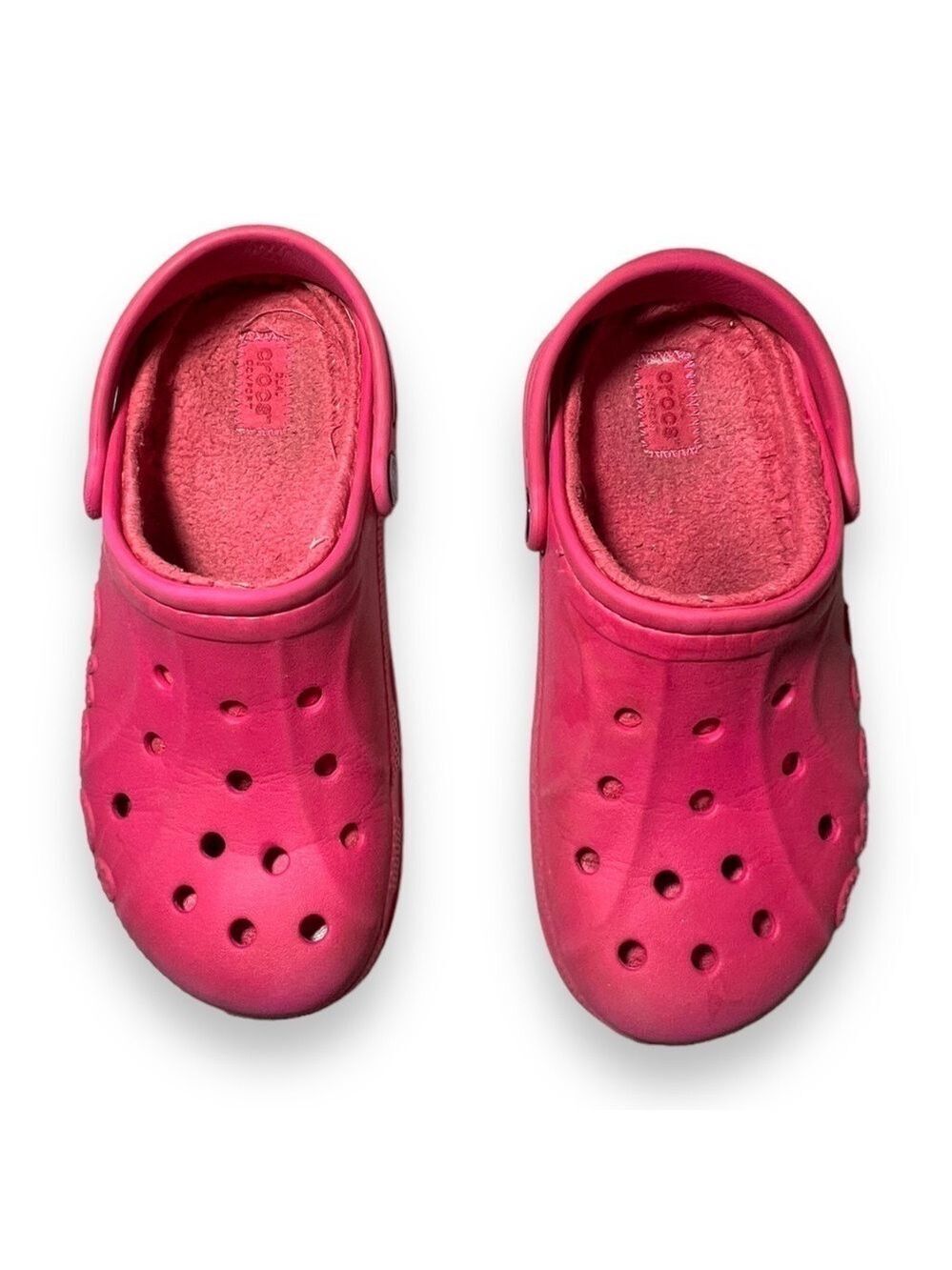Crocs Kids Baya Lined Clog Pink Size J3 - Picture 5 of 7